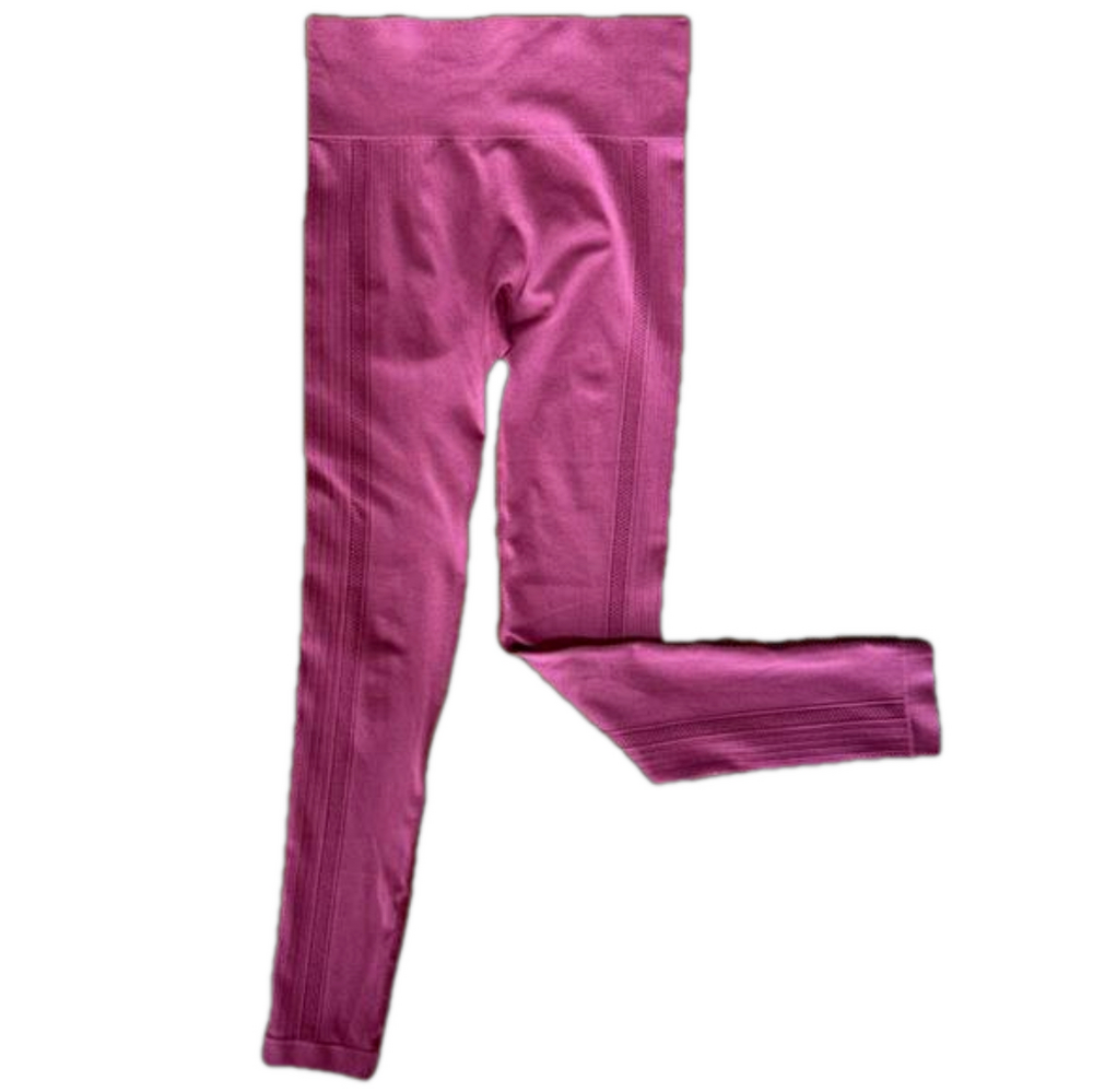 3 Piece Dark Rose Workout Set: Size XS